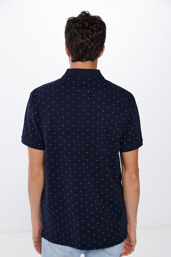 Springfield Polo piqu&eacute; estampado regular fit azul