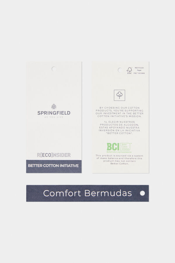 Springfield Bermuda piqué bicolorida azulado