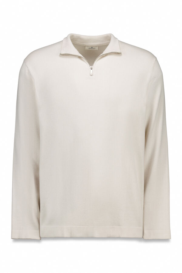 Springfield Camisola Milano com fecho-&eacute;clair cru