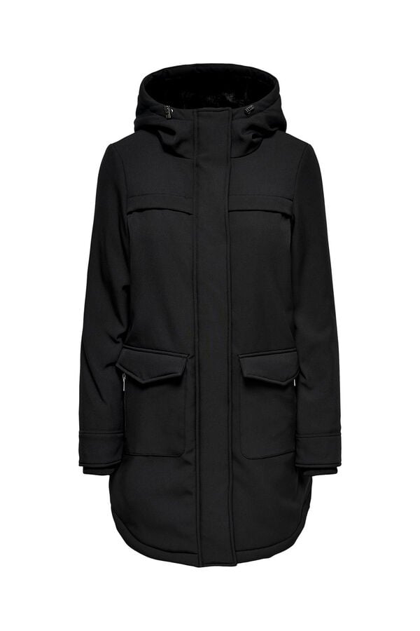Only Parka con capucha negro