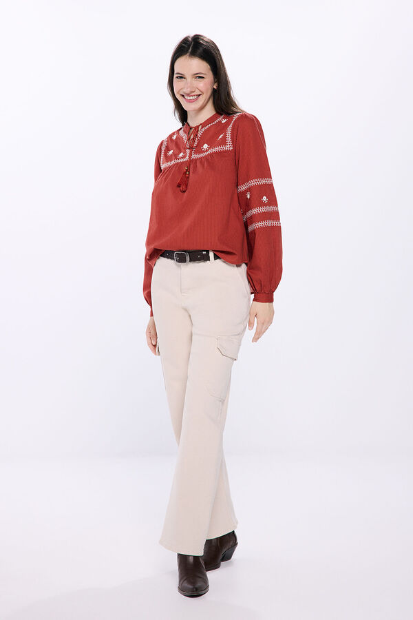 Springfield Pantal&oacute;n cargo algod&oacute;n beige