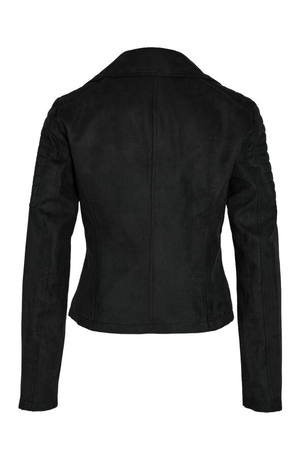 Noisy May Chaqueta biker efecto ante. negro