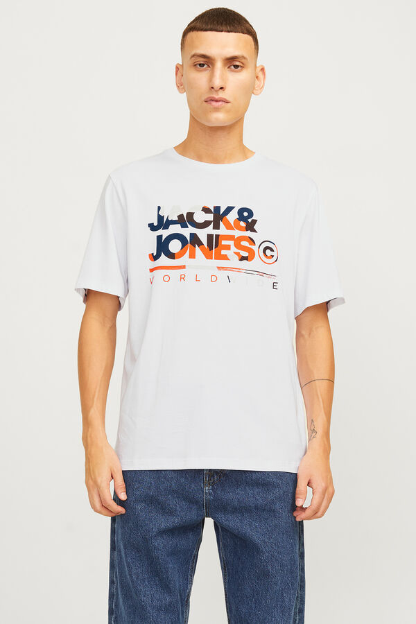 Jack & Jones Camiseta est&aacute;ndar fit blanco