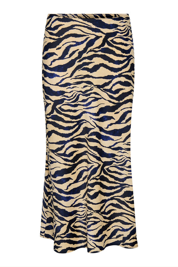 JDY Falda larga satinada marr&oacute;n