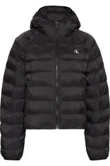 CK Jeans Chaqueta acolchada ligera con capucha negro