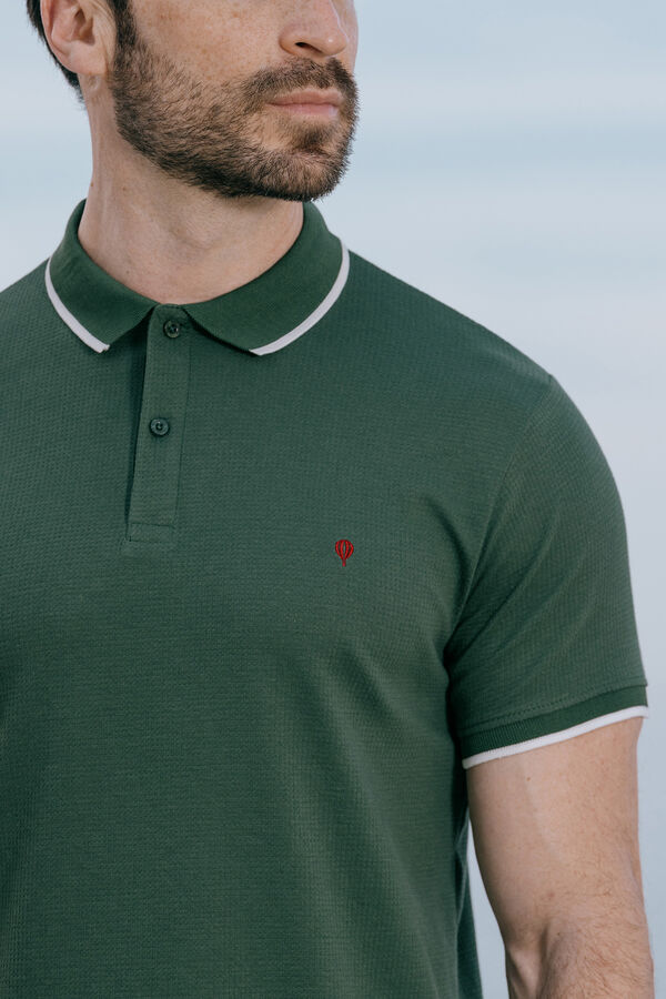 Celopman Polo Verde Contraste Line verde