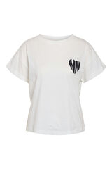 Noisy May Camiseta manga curta estampada branco