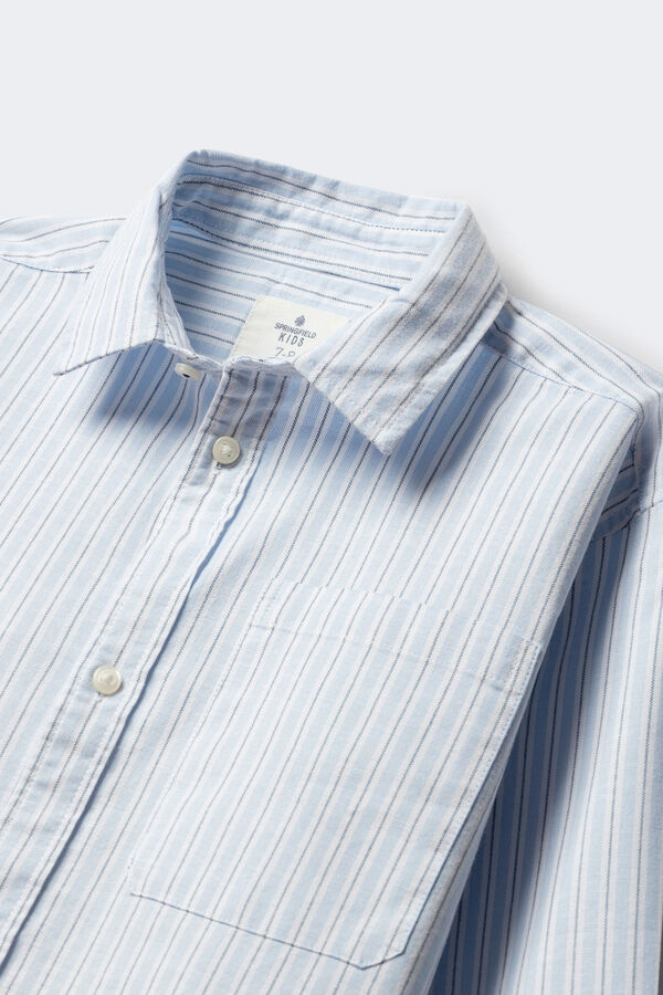 Springfield Kids Camisa raya fina azul ni&ntilde;o azul