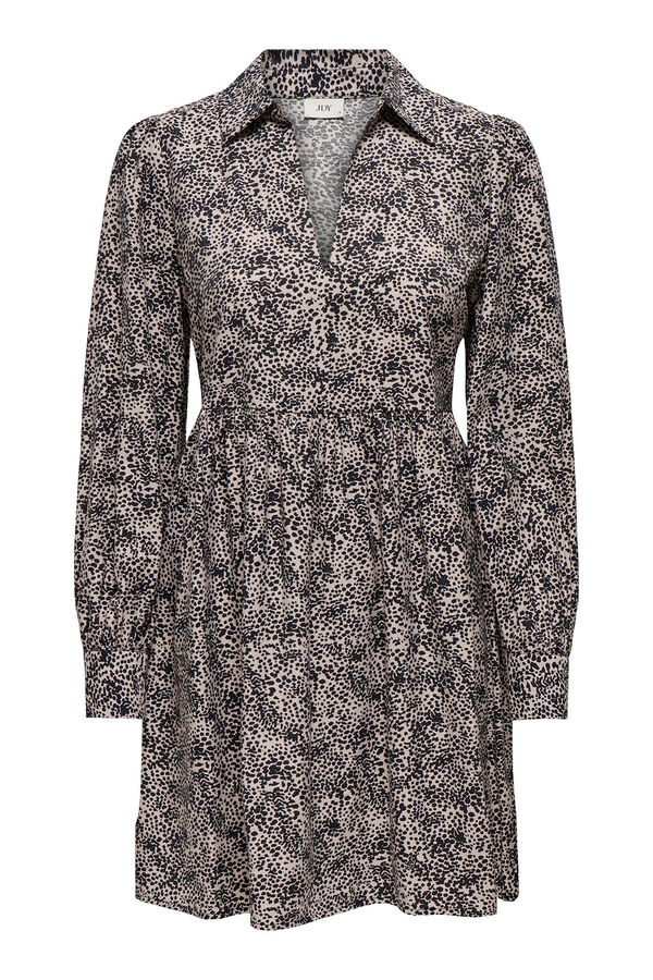 JDY Vestido de manga comprida cinzento