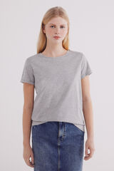 Springfield Camiseta b&aacute;sica de manga manga cinzento