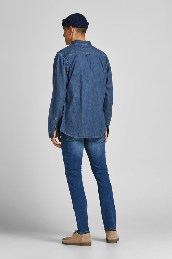 Springfield Camisa jeans azulado