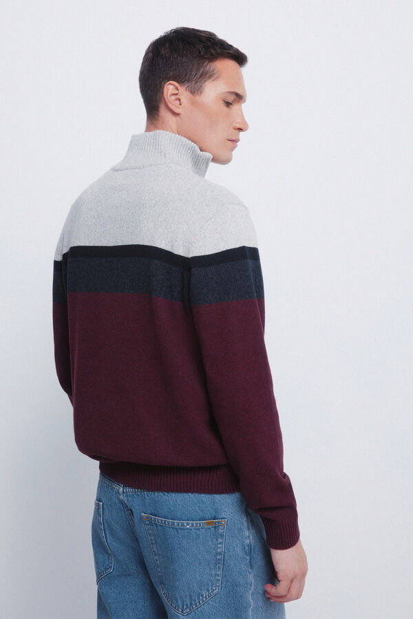 Springfield Jersey cremallera bloque color naranja