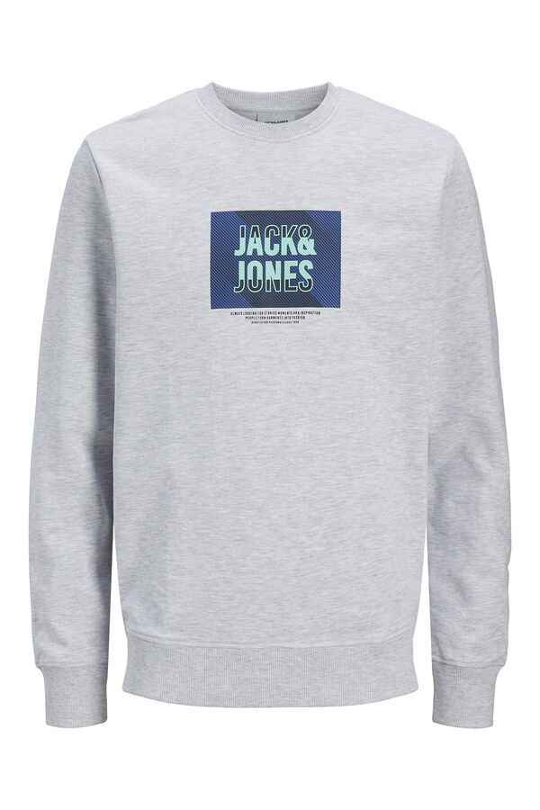 Jack & Jones PLUS Sweatshirt Plus com ajuste padrão branco