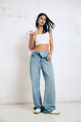Springfield Jeans wide leg azul