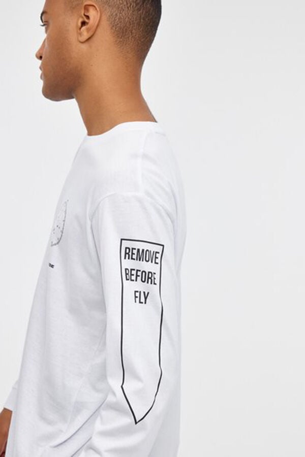 Inside Camiseta com estampa de b&uacute;ssola branco