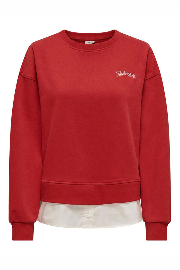 JDY Sudadera manga larga estampada rojo