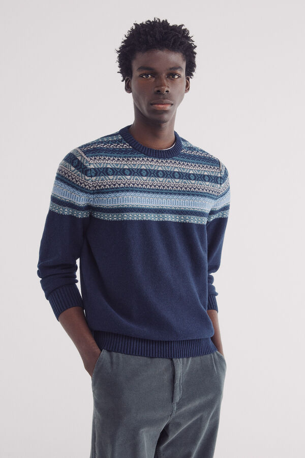 Springfield Jersey jacquard azul