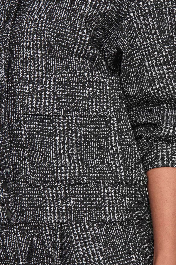 JDY Jaqueta bomber estampada preto