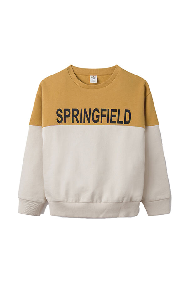 Springfield Sweatshirt cor block menino camelo