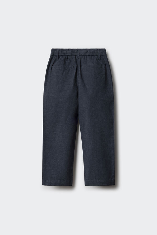 Springfield Kids Pantalon chino lino niño azul