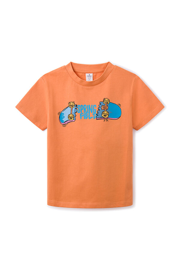 Springfield Kids Camiseta print skate ni&ntilde;o naranja