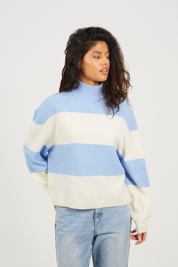 Brave Soul Jersey de punto a rayas azul