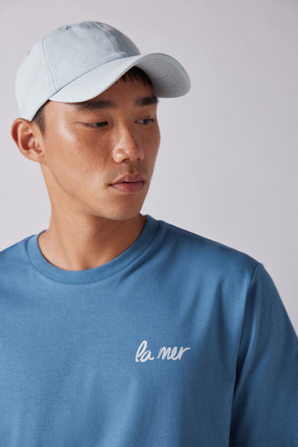 Springfield Camiseta la mer acuarela azul