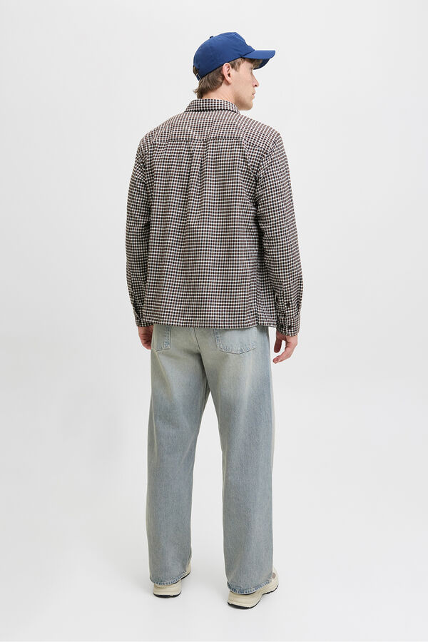 Jack & Jones Camisa xadrez regular fit azul