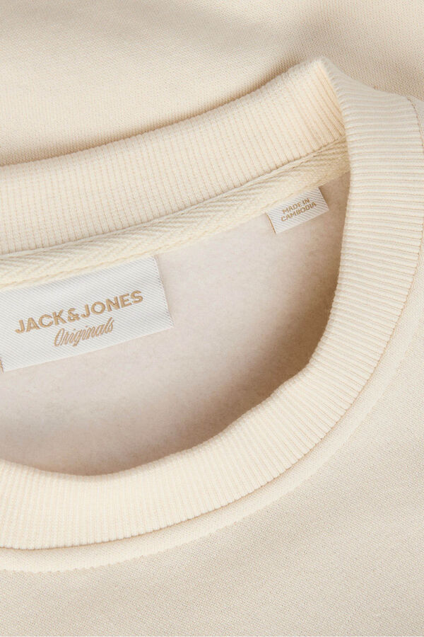 Jack & Jones Sudadera cuello redondo logo blanco