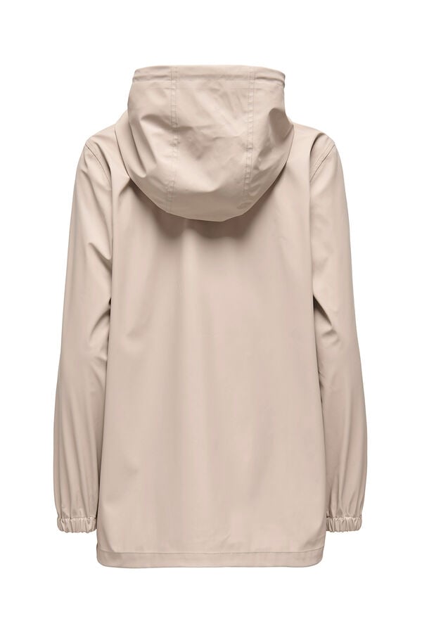 JDY Chubasquero con capucha beige