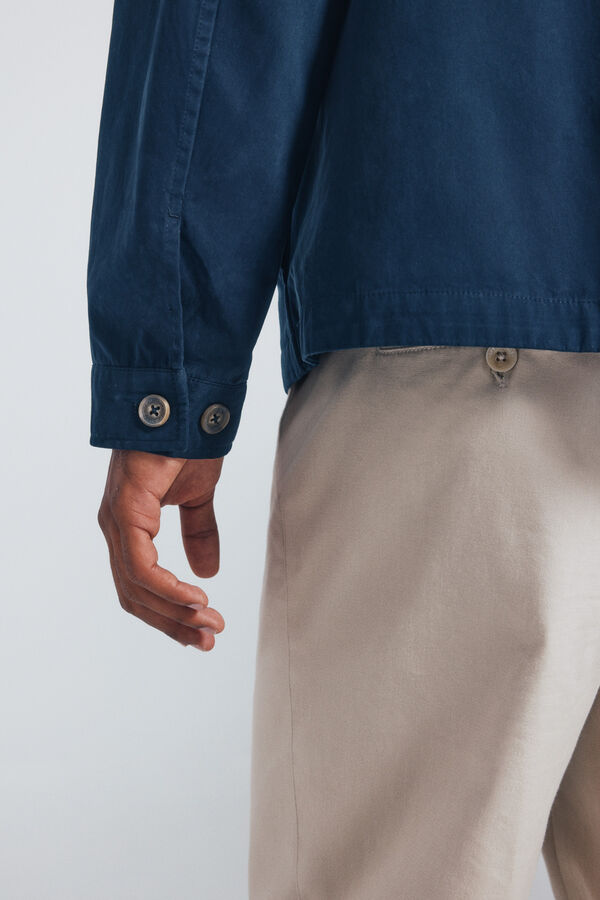 Springfield Sobrecamisa de algodão azul