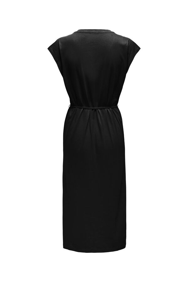 JDY Vestido midi escote V negro