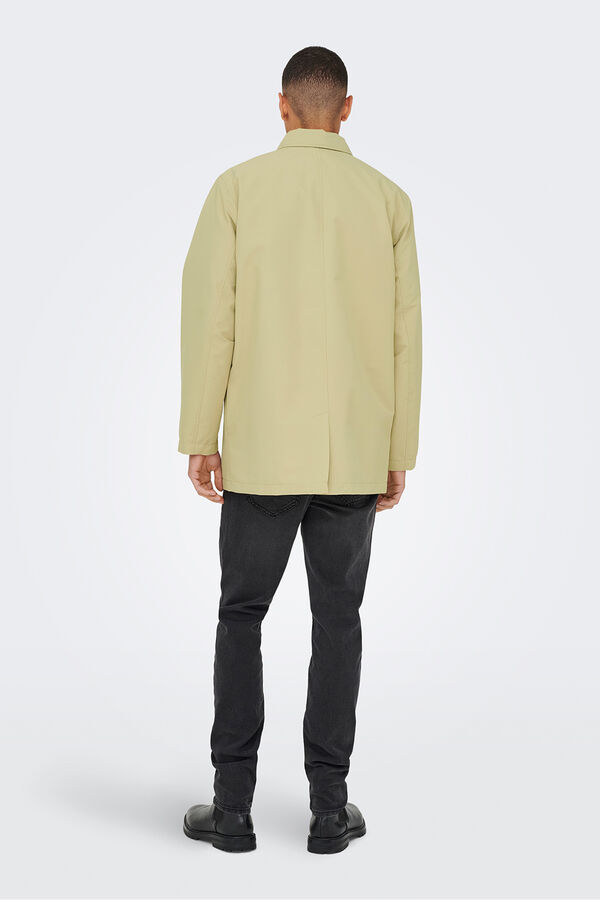 Only & Sons Gabardina cierre de cremallera gris