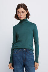 Springfield Jersey cuello alto botones pu&ntilde;os verde