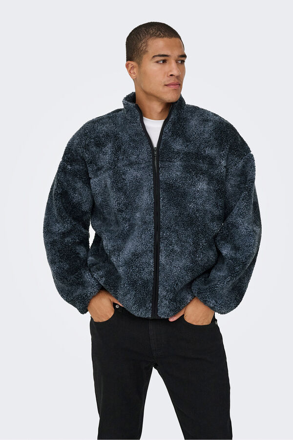 Only & Sons Casaco de forro polar azul