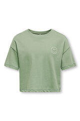 Only Girls Camiseta da menina sorridente verde