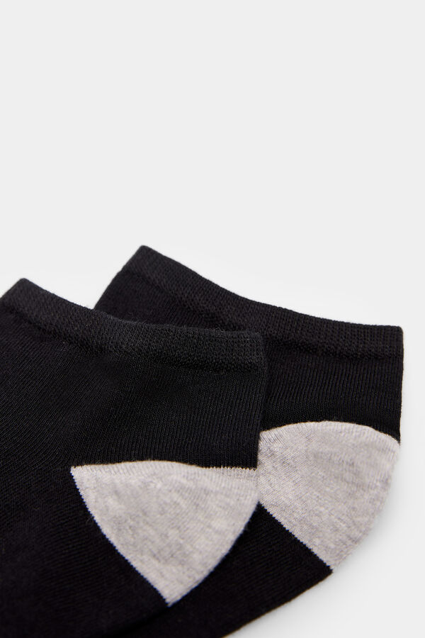 Springfield Meia soquete b&aacute;sica contraste preto