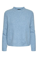 Pieces Camisola b&aacute;sica de malha azul