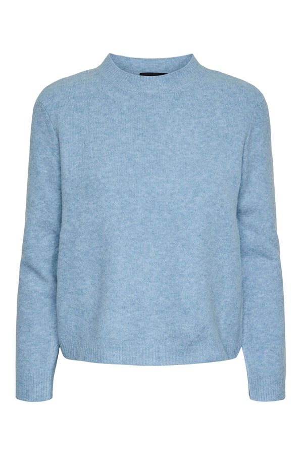 Pieces Camisola b&aacute;sica de malha azul