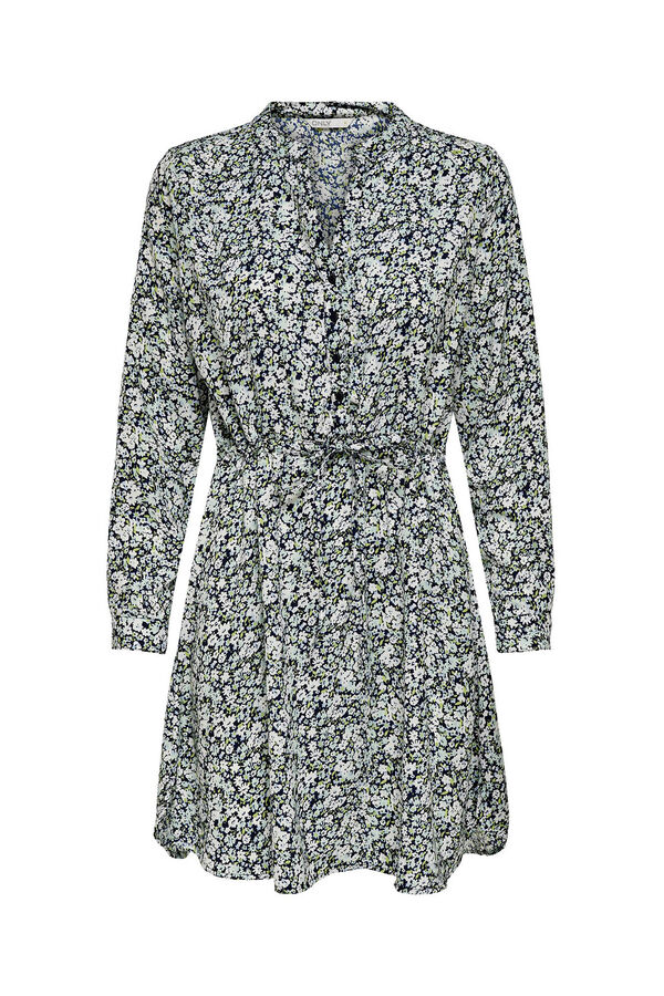 Only Vestido corto de corte t&uacute;nica negro