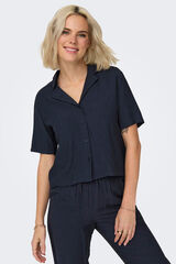 JDY Camisa botones manga 3/4 gris