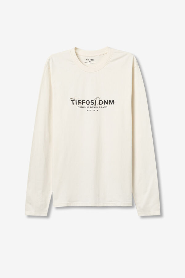 Tiffosi Camiseta Estampada de Manga Larga beige