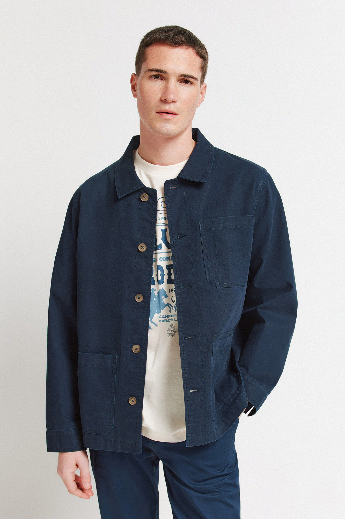 Springfield Sobrecamisa em algod&atilde;o