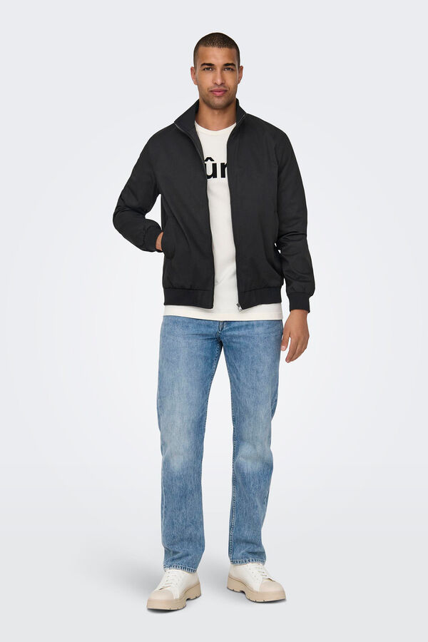 Only & Sons Chaqueta harrington negro
