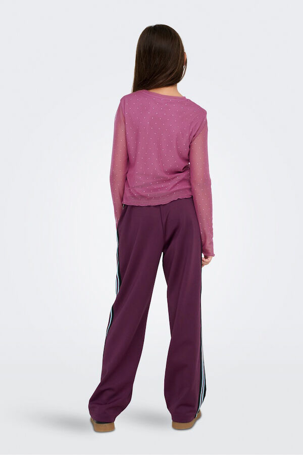 Only Girls Top de brillo morado/lila