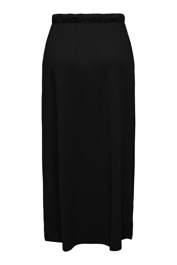 JDY Falda larga fluida negro
