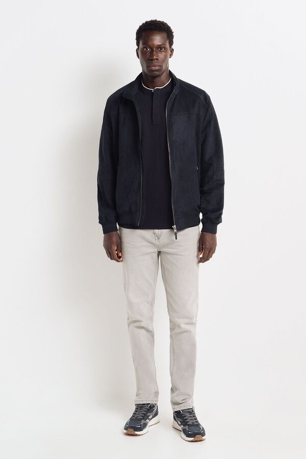 Springfield Polo piqu&eacute; cuello mao slim fit azul