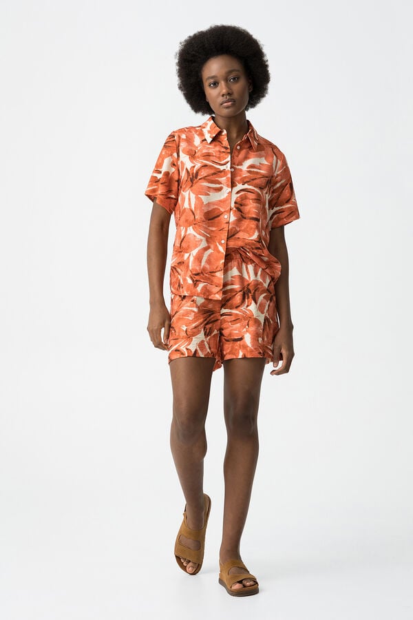 Tiffosi Shorts estampados vermelho