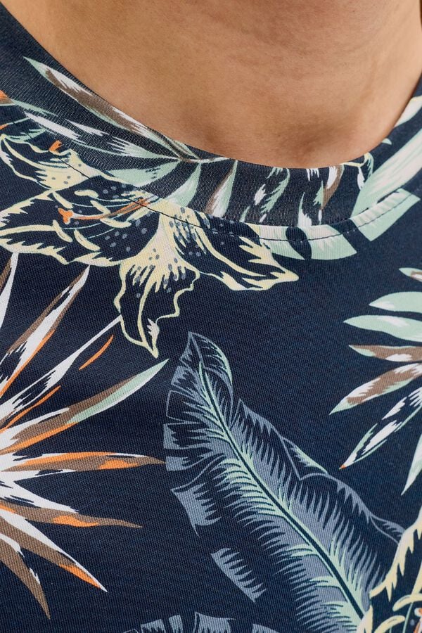 Jack & Jones T-shirt regular fit estampada azul