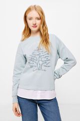 Springfield Sudadera &Aacute;rbol "Bloom with me" azul